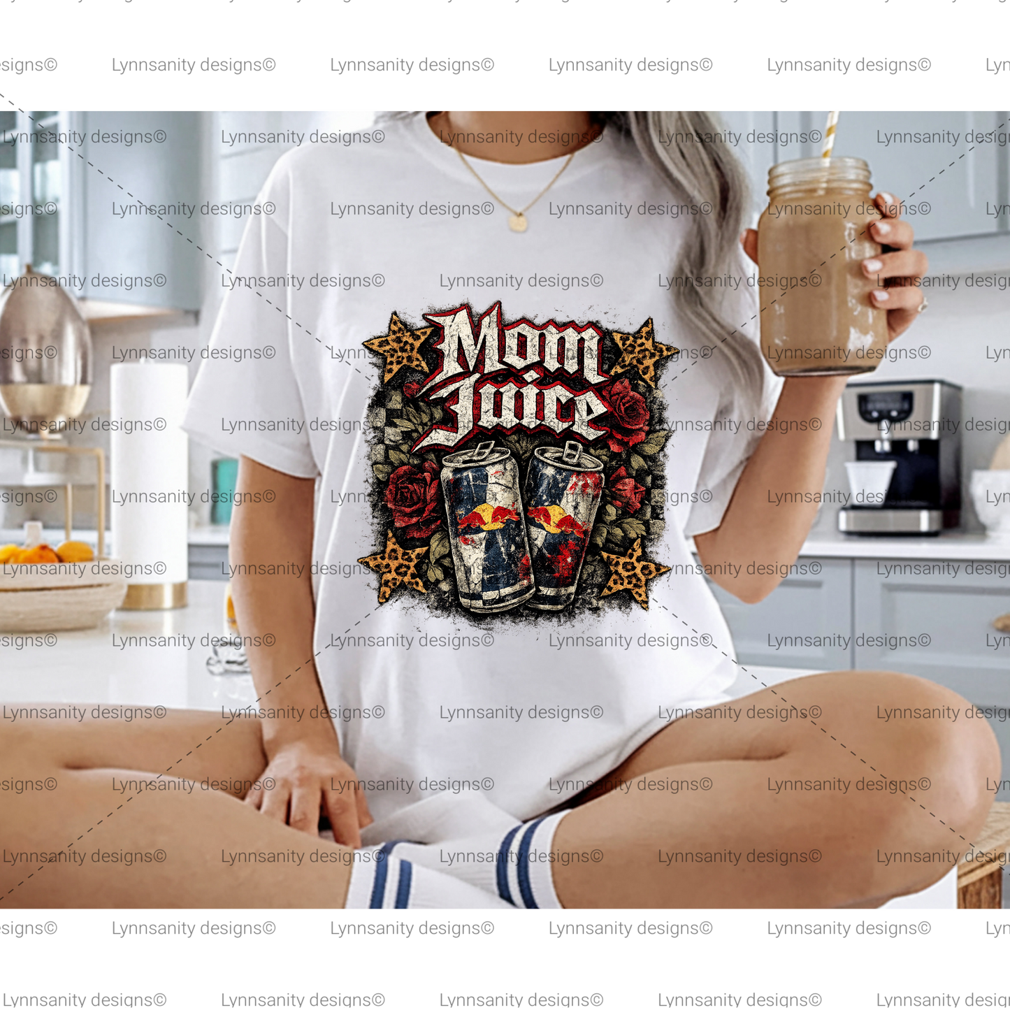 Mom Juice Rockstar Grunge PNG
