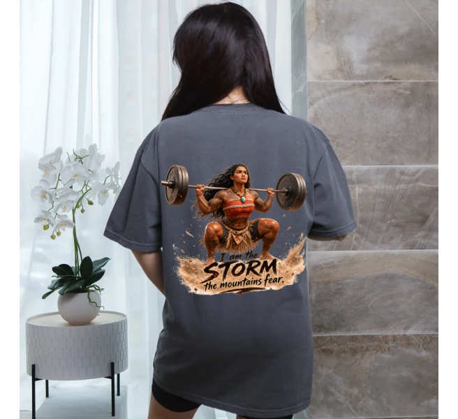 I Am the Storm Princess gym tee