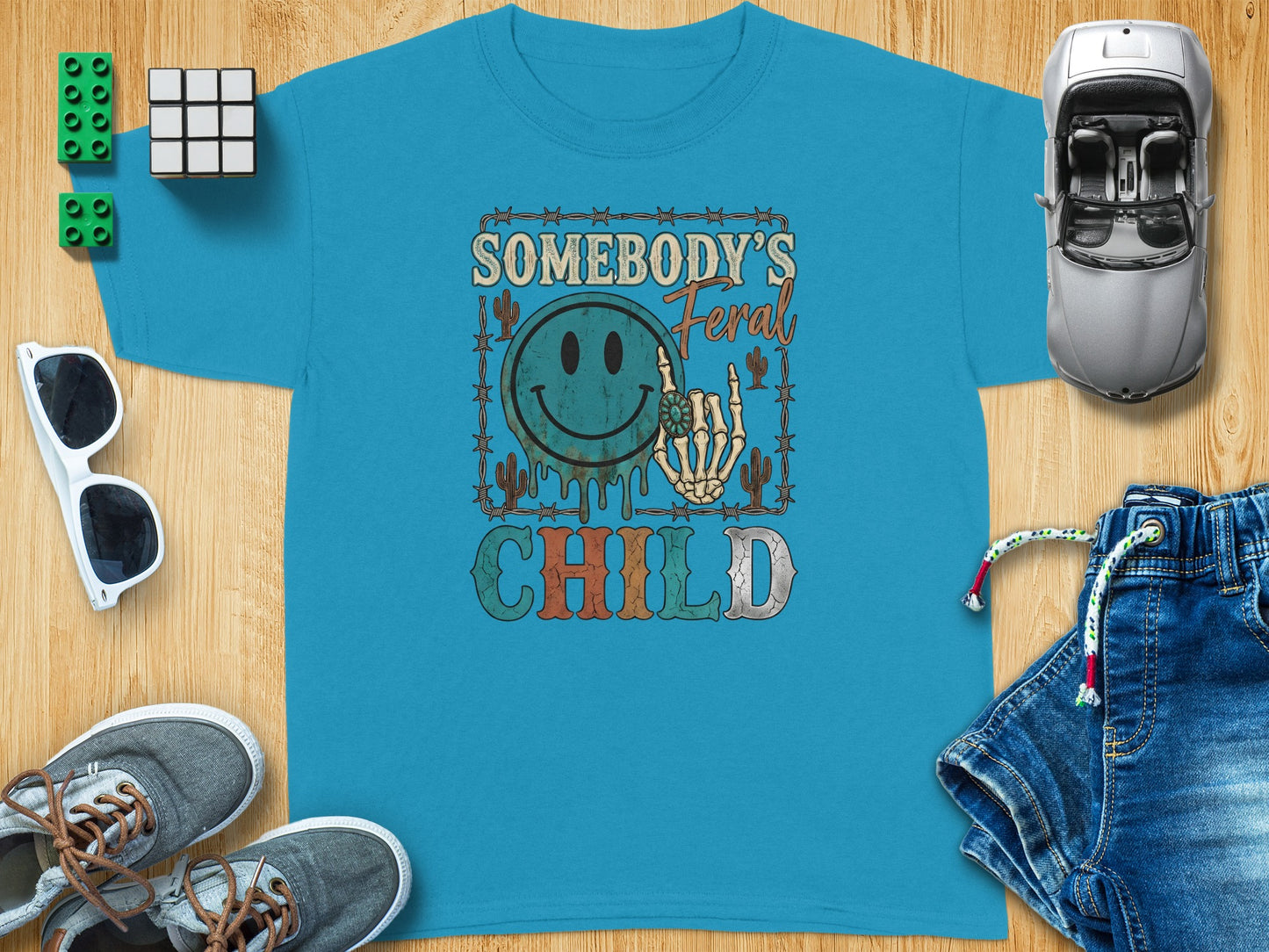 Somebody's Feral Child Smiley Skeleton Barbed Wire product type