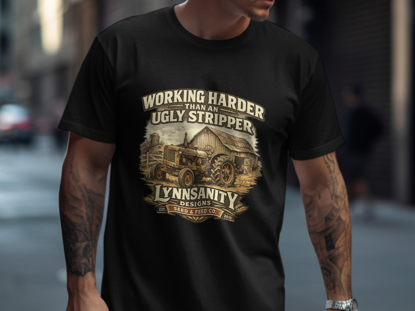 Working harder than an ugly stripper, LynnSanity Seed & Feed Co. 2015.