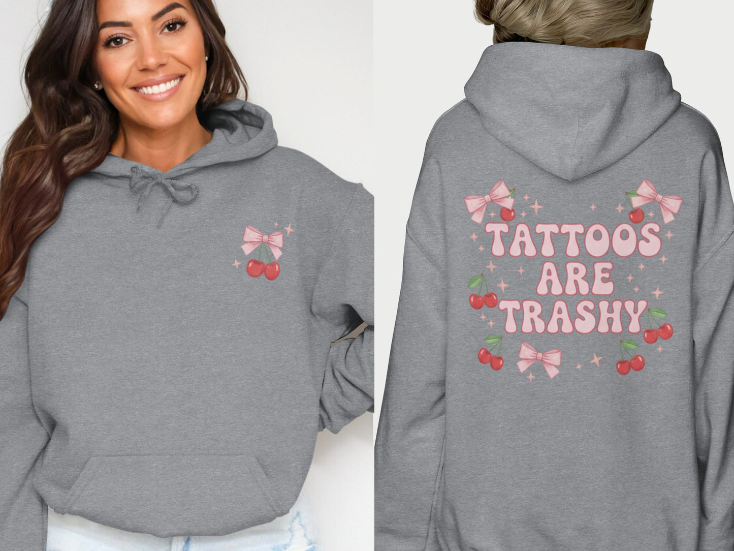 Tattoos Are Trashy Pink Bows Cherries product type