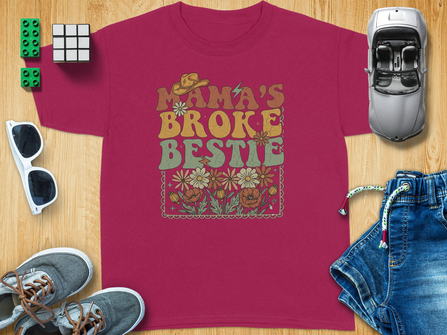 Mama's Broke Bestie Cowboy Hat Flowers product type