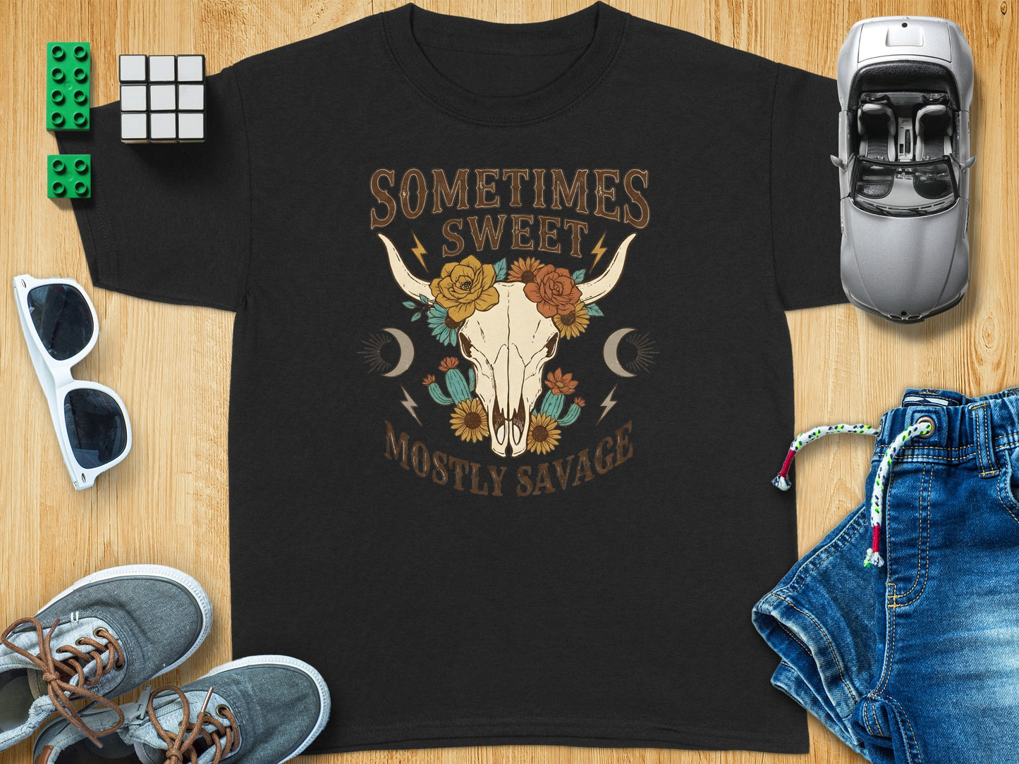 SOMETIMES SWEET MOSTLY SAVAGE Graphic T-Shirt product type
