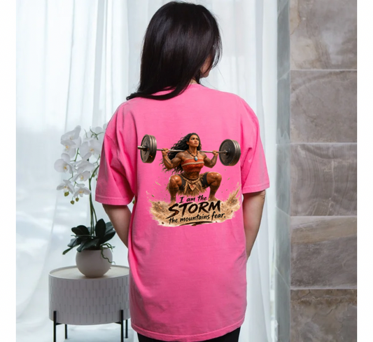 I Am the Storm Princess gym tee