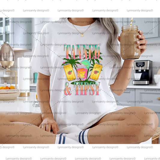 Tanned and Tipsy Summer Cocktail PNG