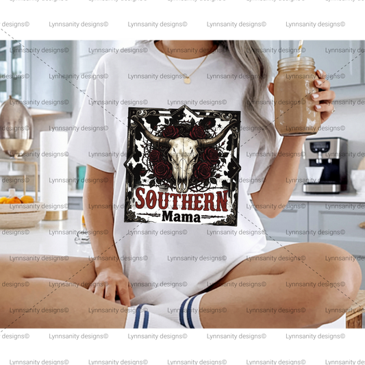 Southern Mama Skull Western PNG
