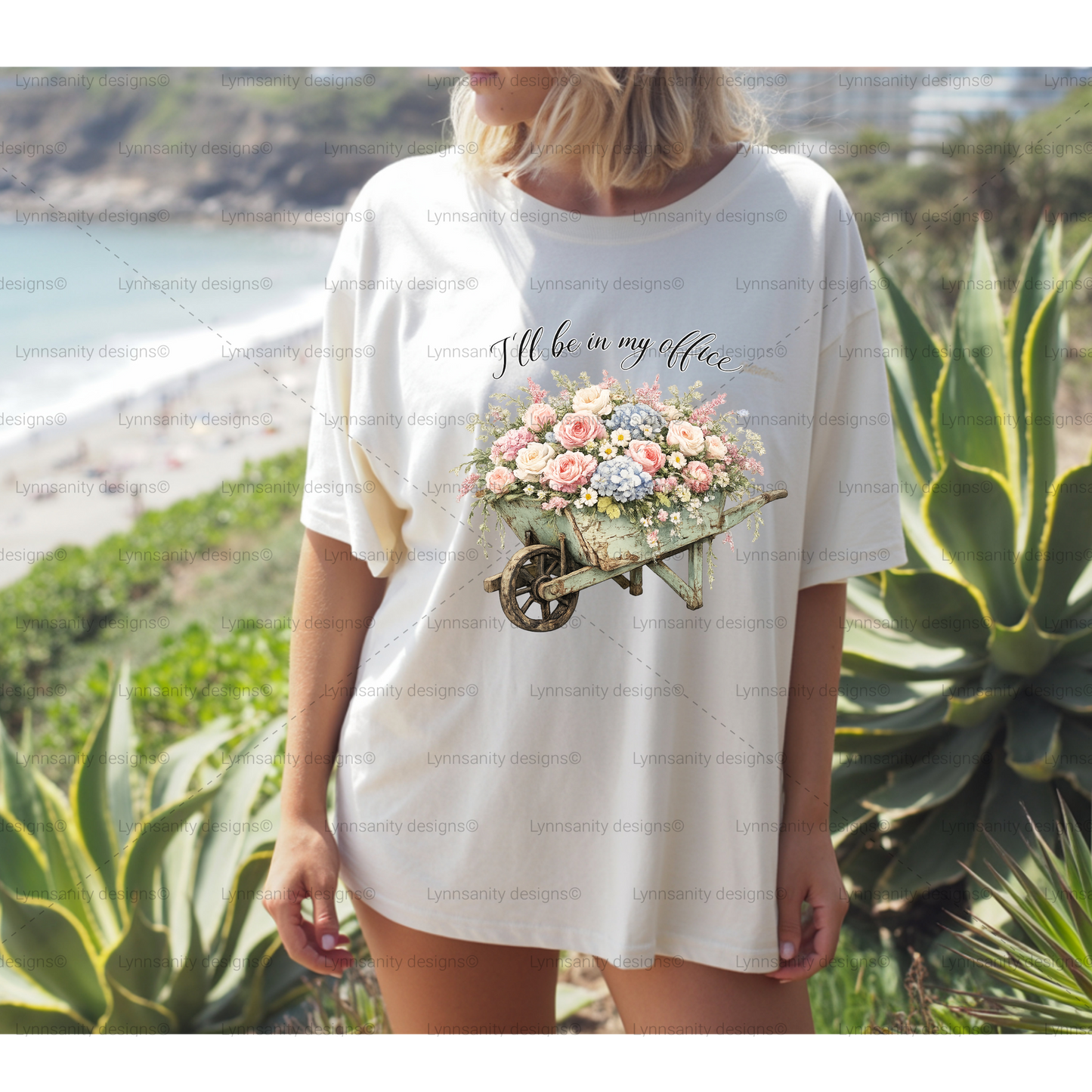 I'll Be In My Office - Elegant Hydrangea & Rose PNG