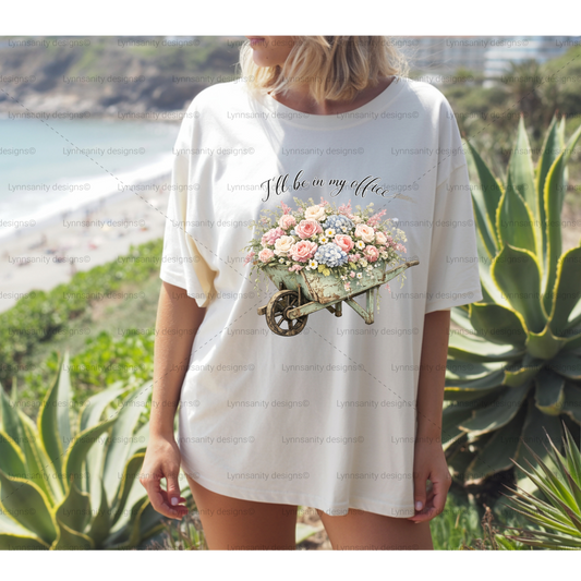 I'll Be In My Office - Elegant Hydrangea & Rose PNG