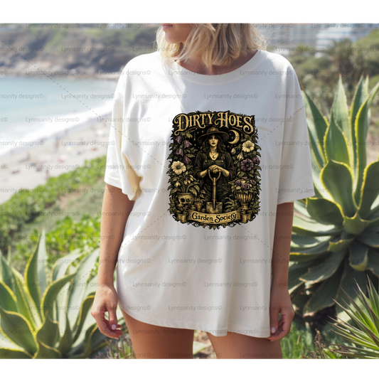 Dirty Hoes Garden Society - Gothic Witchy Aesthetic PNG