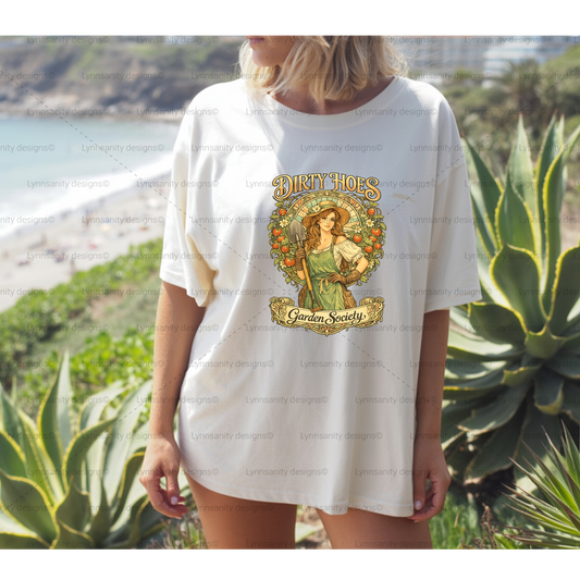 Dirty Hoes Garden Society - Vintage Art Nouveau PNG