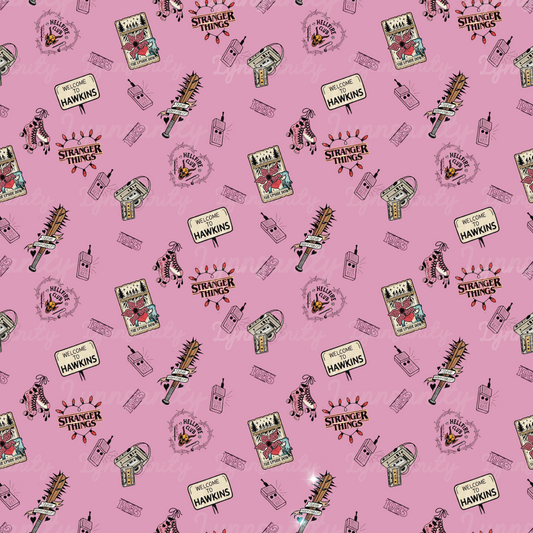 Stranger Things Inspired Seamless Pattern,.