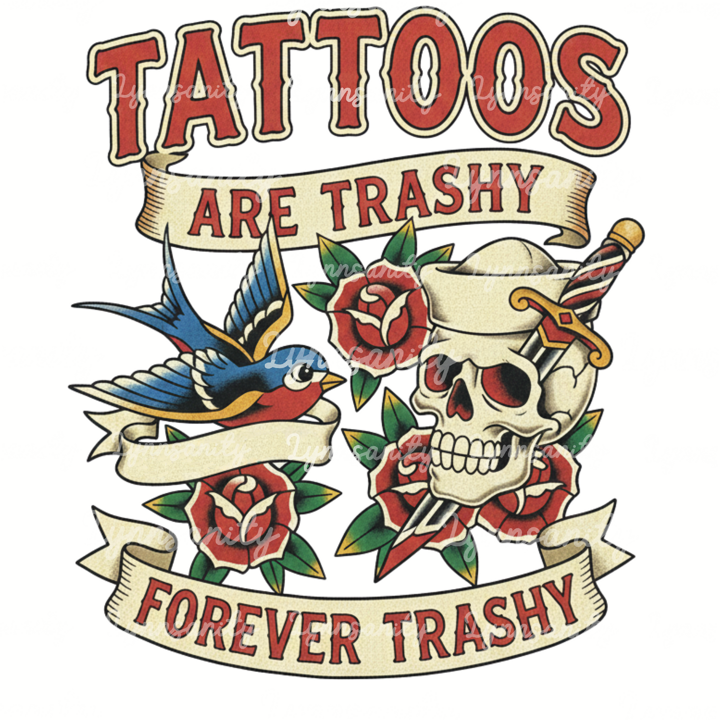 Traditional Flash Tattoos Are Trashy Digital Download PNG
