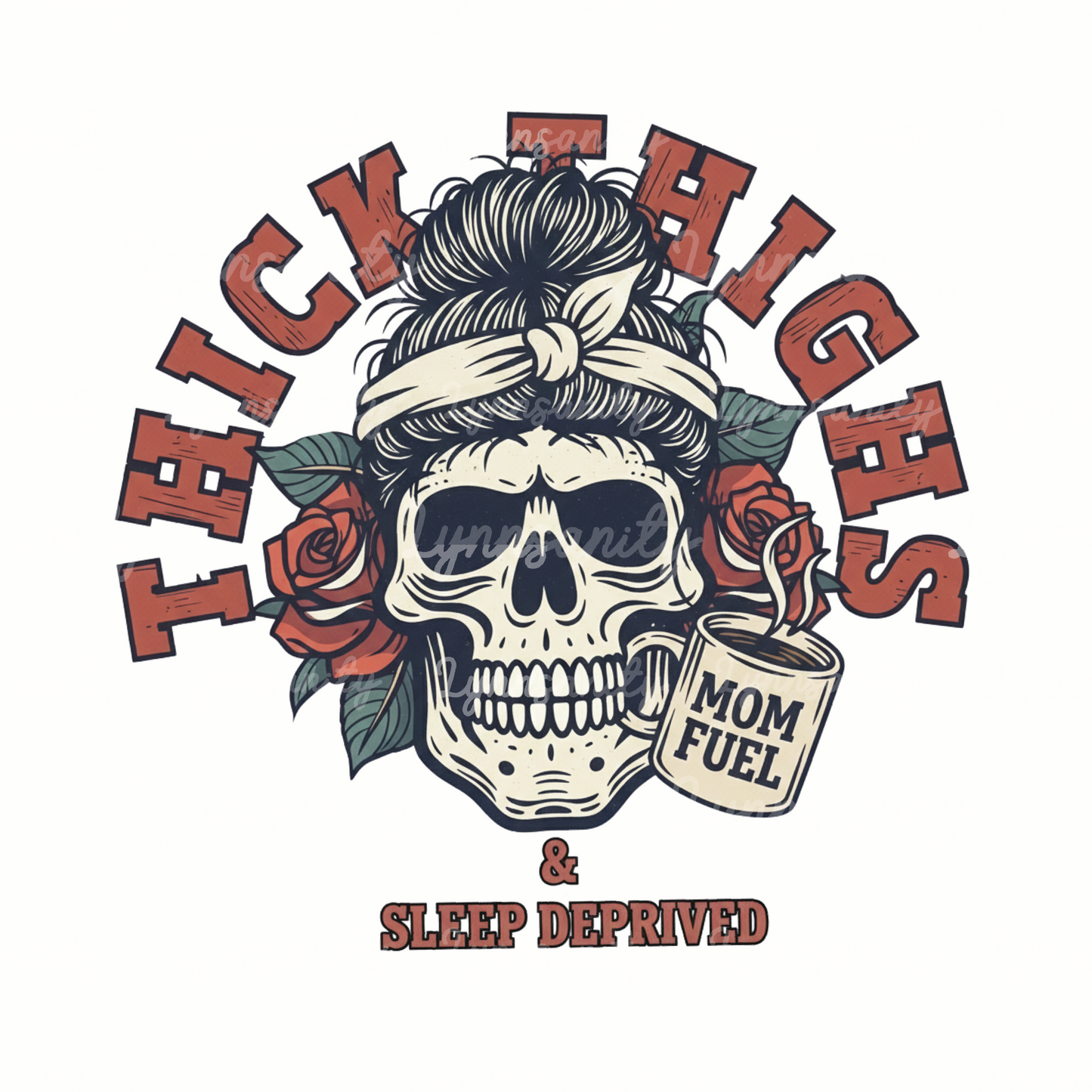 Edgy Mom Fuel Skull Digital Download PNG