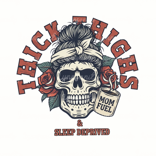Edgy Mom Fuel Skull Digital Download PNG