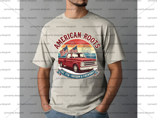 American Roots Patriotic Truck Digital Download