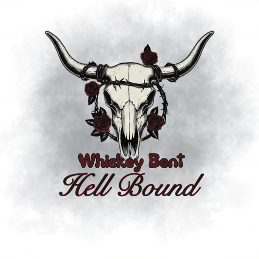Rose & Barbed Wire Steer Skull Digital PNG Download