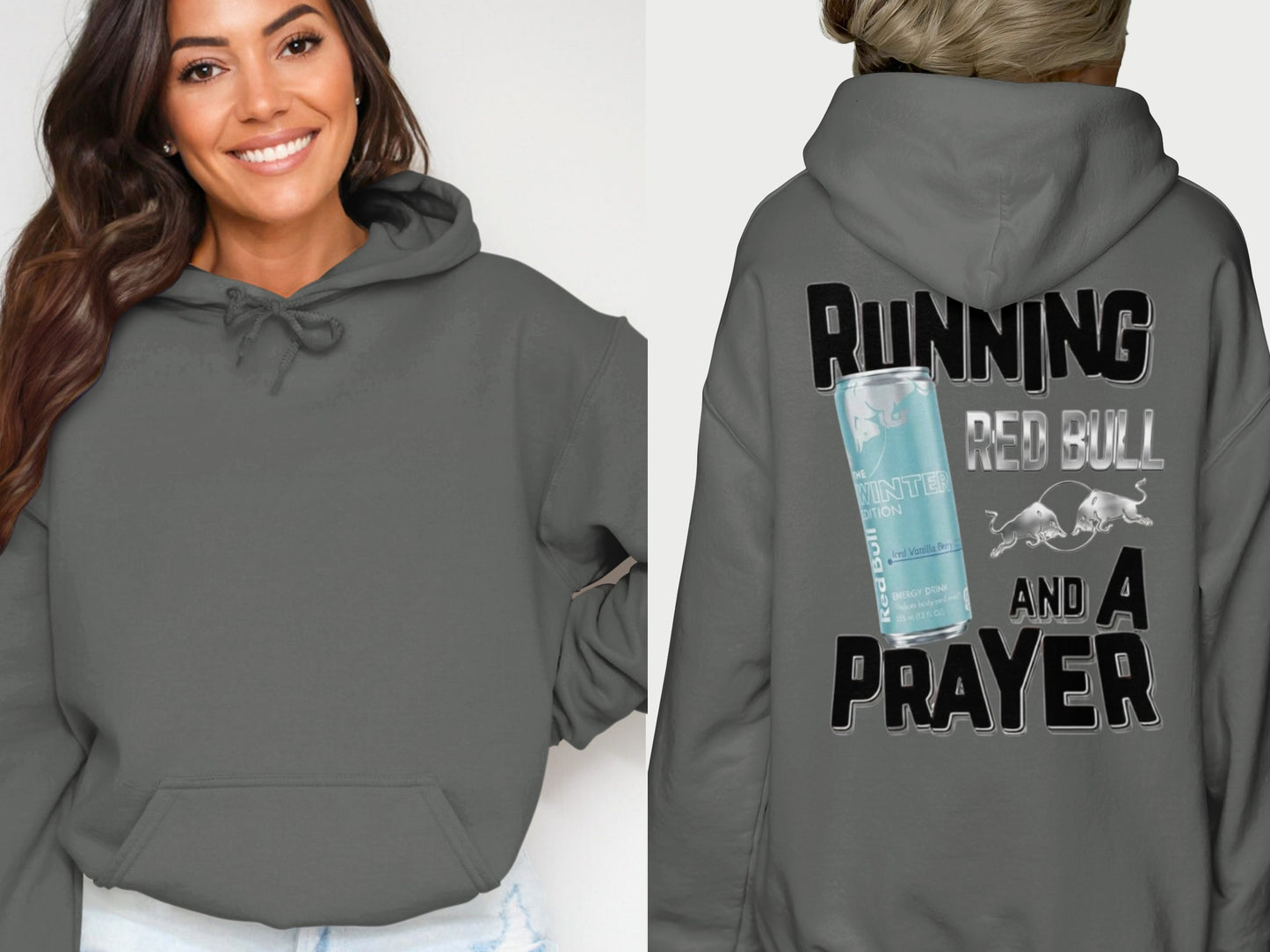 RUNNING RED BULL AND A PRAYER hoodie product type
